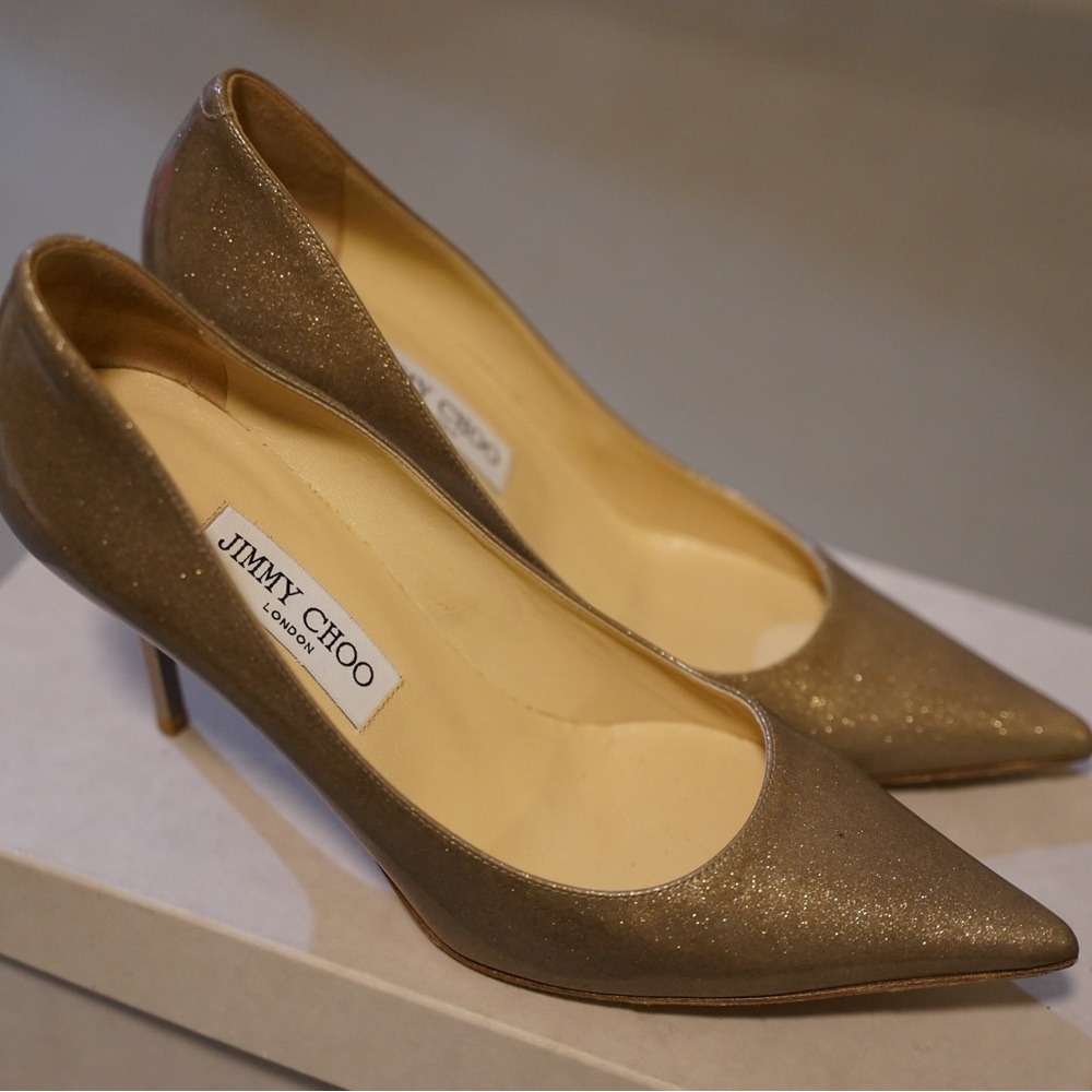 Jimmy Choo Agnes 85 Pump 38.5 Sand